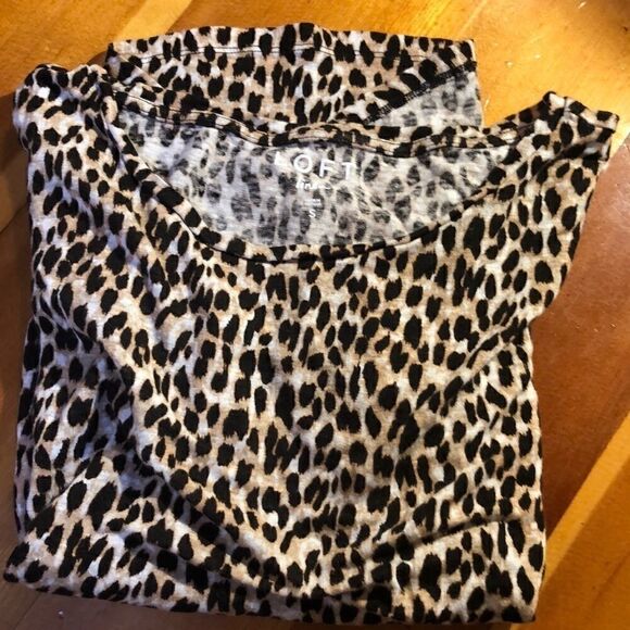 Loft linen leopard print tee - Picture 3 of 8